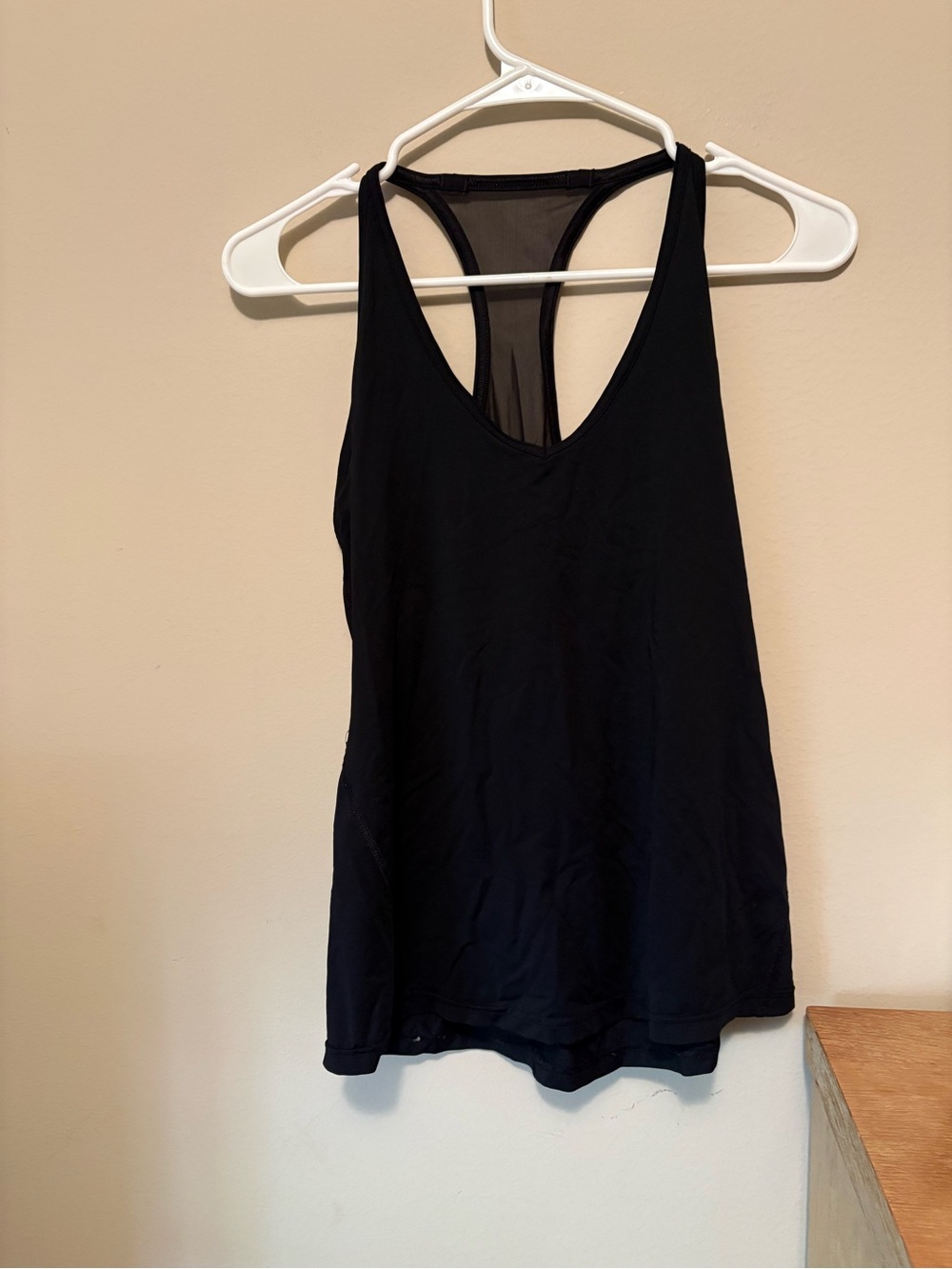 lululemon athletica Black Racerback Mesh-Back Tank